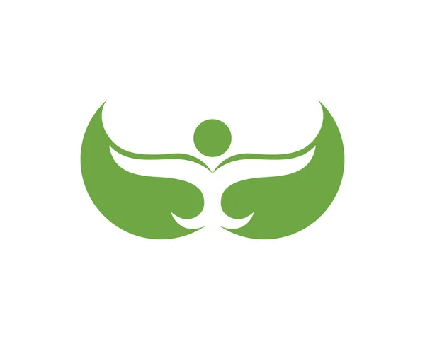 Vetor deixa o logotipo da natureza verde e símbolo —  Vetores de Stock