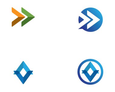 İş finans logosu - vektör konsepti çizimi