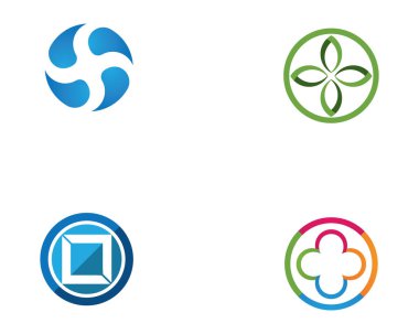 Vektör yeşil doğa logosu ve sembol bırakıyor