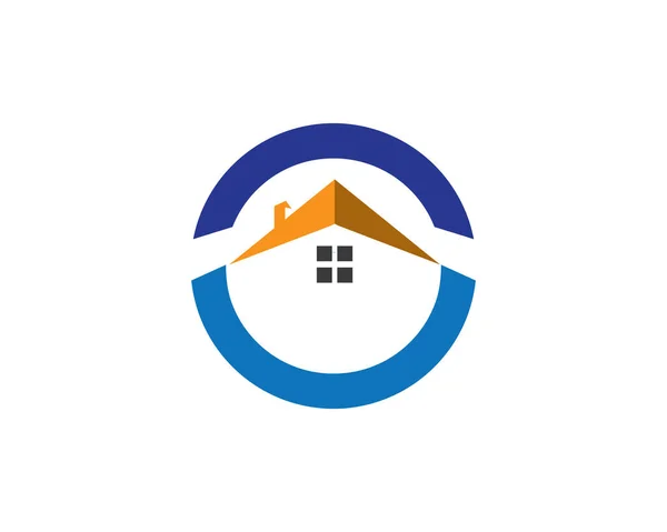 不動産と住宅の建物のロゴアイコンテンプレート — ストックベクタ