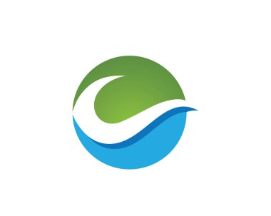 Vektör yeşil doğa logosu ve sembol bırakıyor