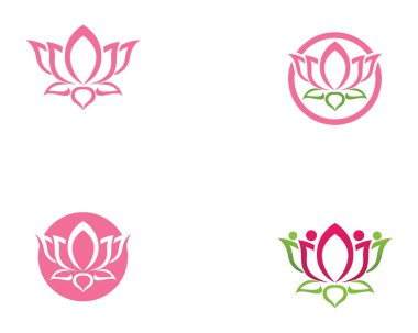 Vektör - Lotus çiçek işareti sağlık, Spa ve Yoga için. Vektör çizim