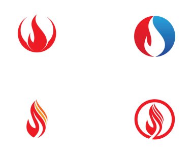 Doğa logosunu ve sembol şablonlarını ateşle