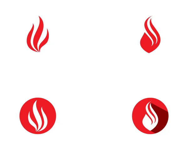 Feuer Flamme Natur Logo und Symbole Symbole Vorlage — Stockvektor