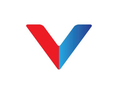 V Harfi Logo İş Şablonu Vektör Simgesi Simgesi
