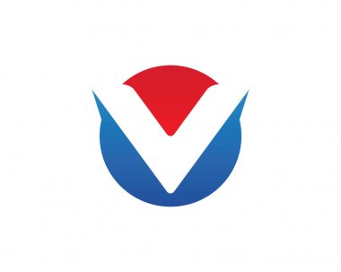 V Harfi Logo İş Şablonu Vektör Simgesi Simgesi