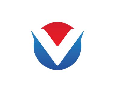 V Harfi Logo İş Şablonu Vektör Simgesi Simgesi