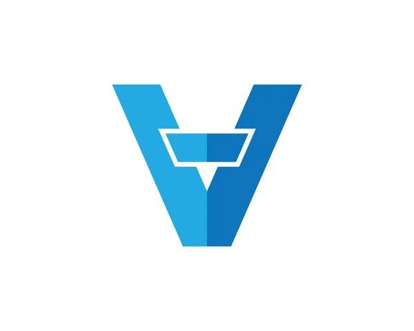 V Brev Logotyp Affärsmall Vektor Ikon — Stock vektor