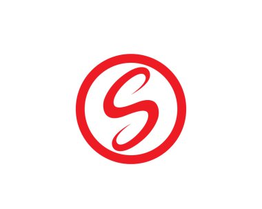 S harfli şirket logosu tasarım vektörü