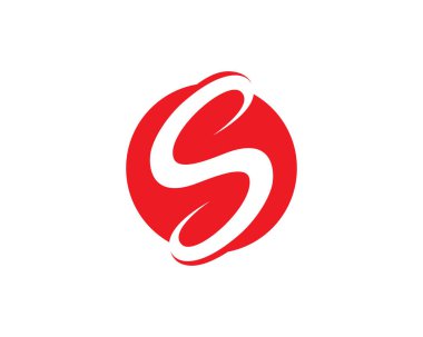 S harfli şirket logosu tasarım vektörü