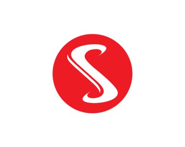 S harfli şirket logosu tasarım vektörü