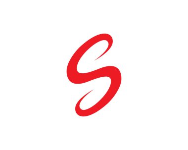 S harfli şirket logosu tasarım vektörü
