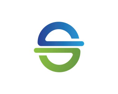 S harfli şirket logosu tasarım vektörü