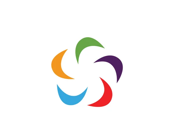 Estrella de halcón rojo y azul Logo Plantilla icono de vector — Vector de stock