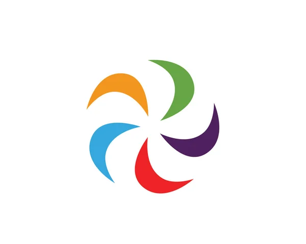 Estrella de halcón rojo y azul Logo Plantilla icono de vector — Vector de stock