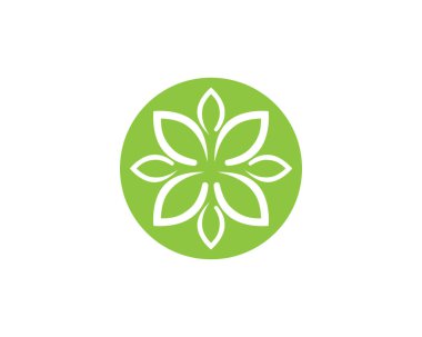 Vektör yeşil doğa logosu ve sembol bırakıyor