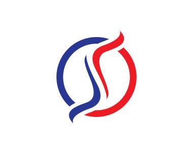 S harfli şirket logosu tasarım vektörü