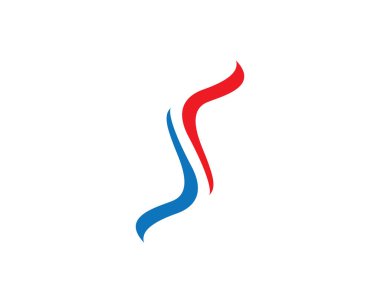 S harfli şirket logosu tasarım vektörü
