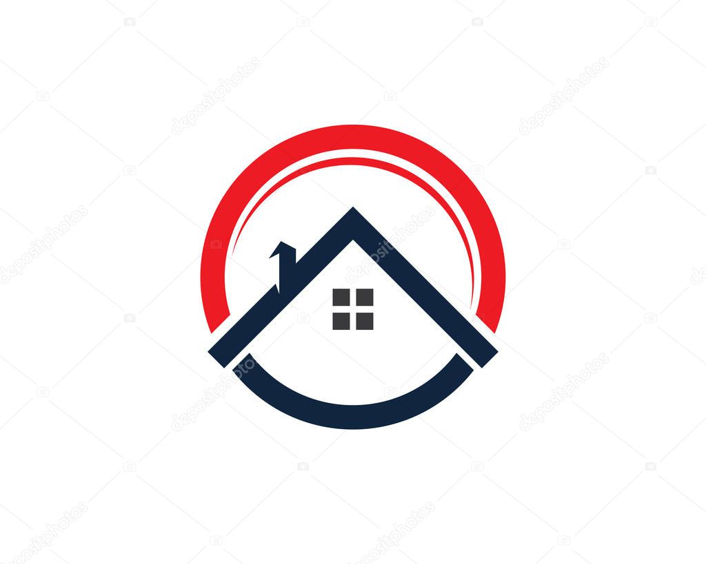 Real estate and home buildings logo icons template