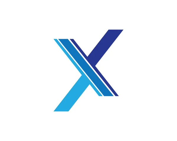 X Carta Logo Plantilla vector icono de diseño — Vector de stock