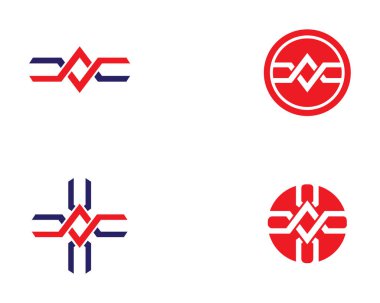 X Harfi Logo Şablonu vektör simgesi tasarımı