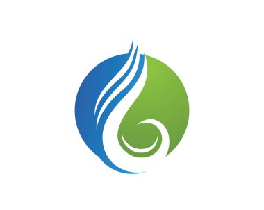Vektör yeşil doğa logosu ve sembol bırakıyor