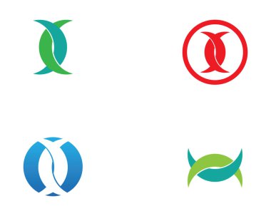 X Harfi Logo Şablonu vektör simgesi tasarımı