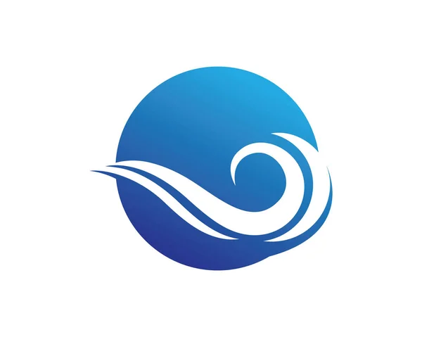 波ビーチのロゴとシンボル — ストックベクタ