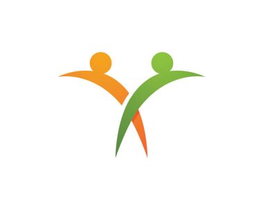 İnsanlar başarıyı önemser sağlık logosu simgeleri