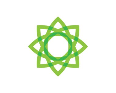 Vektör yeşil doğa logosu ve sembol bırakıyor