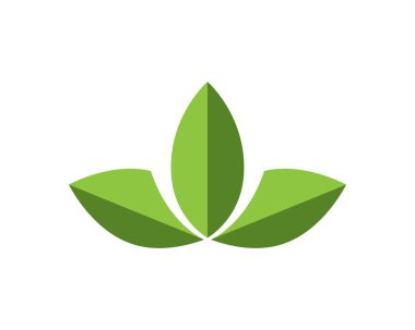 Vektör yeşil doğa logosu ve sembol bırakıyor
