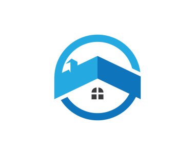 Emlak ve ev binaları logo simgeleri şablonu