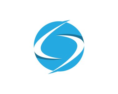 S harfli şirket logosu tasarım vektörü