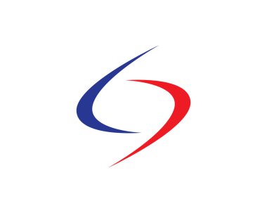 S harfli şirket logosu tasarım vektörü