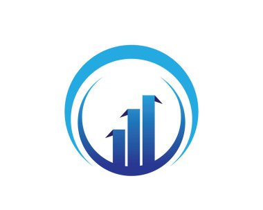 İş finans logosu - vektör konsepti çizimi