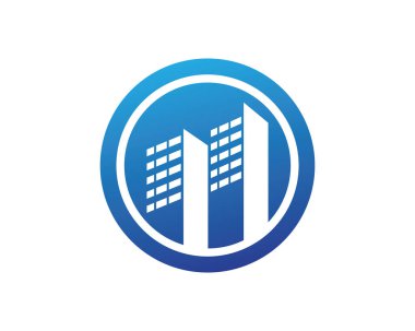 Emlak ve ev binaları logo simgeleri şablonu
