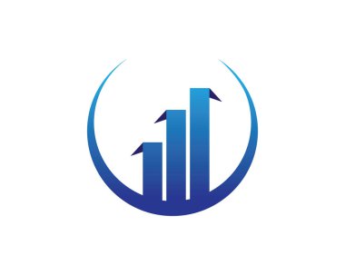 İş finans logosu - vektör konsepti çizimi