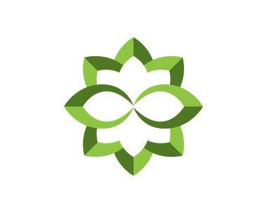 Vektör yeşil doğa logosu ve sembol bırakıyor