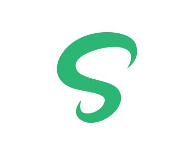 S harfli şirket logosu tasarım vektörü