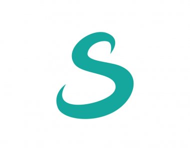 S harfli şirket logosu tasarım vektörü
