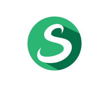 S harfli şirket logosu tasarım vektörü