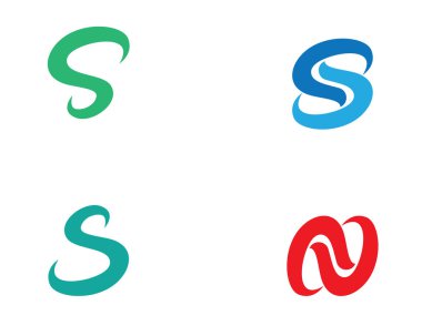 S harfli şirket logosu tasarım vektörü