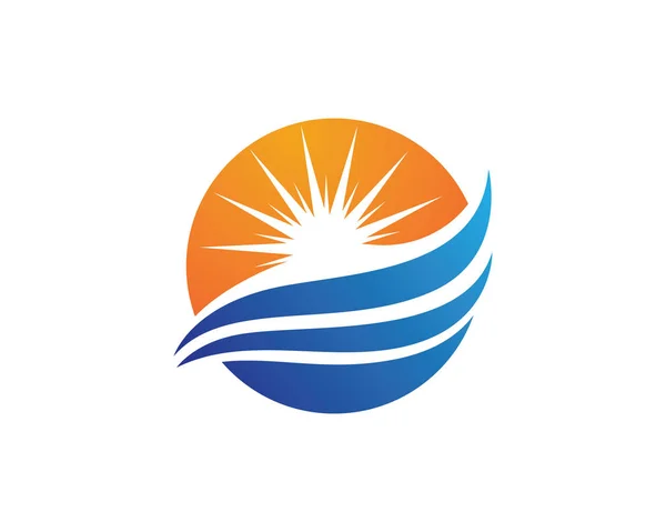 Κύματα παραλία λογότυπο και σύμβολα — Διανυσματικό Αρχείο
