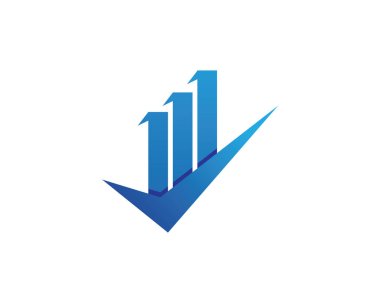 İş finans logosu - vektör konsepti çizimi