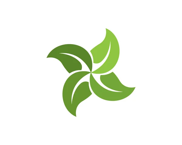 Зеленый логотип и символ природы — стоковый вектор