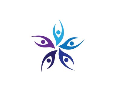 İnsanlar başarıyı önemser sağlık logosu simgeleri