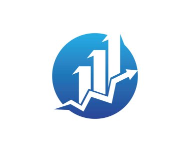 İş finans logosu - vektör konsepti çizimi