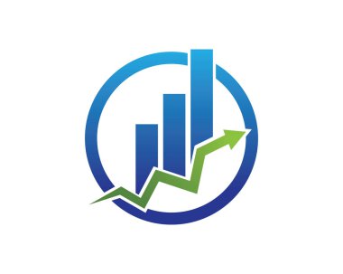 İş finans logosu - vektör konsepti çizimi