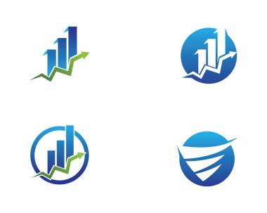 İş finans logosu - vektör konsepti çizimi