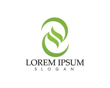 Yeşil doğa logosu ve sembolü bırakıyor